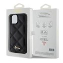 Etui Guess Quilted Metal Logo na iPhone 15 - czarne Guess