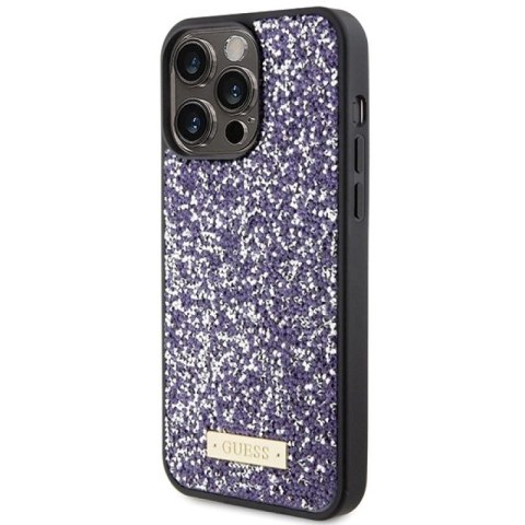 Etui Guess Rhinestone Metal Logo na iPhone 15 Pro Max - różowe Guess