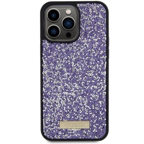 Etui Guess Rhinestone Metal Logo na iPhone 15 Pro Max - różowe Guess