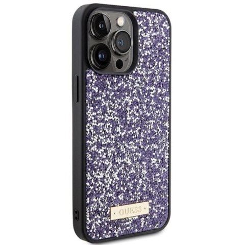 Etui Guess Rhinestone Metal Logo na iPhone 15 Pro Max - różowe Guess
