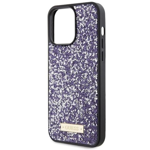 Etui Guess Rhinestone Metal Logo na iPhone 15 Pro Max - różowe Guess