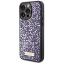Etui Guess Rhinestone Metal Logo na iPhone 15 Pro - różowe Guess