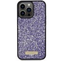 Etui Guess Rhinestone Metal Logo na iPhone 15 Pro - różowe Guess
