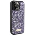 Etui Guess Rhinestone Metal Logo na iPhone 15 Pro - różowe Guess
