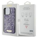 Etui Guess Rhinestone Metal Logo na iPhone 15 Pro - różowe Guess