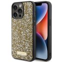 Etui Guess Rhinestone Metal Logo na iPhone 15 Pro - żółte Guess