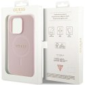 Etui Guess Saffiano MagSafe na iPhone 14 Pro - różowe Guess