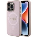 Etui Guess Saffiano MagSafe na iPhone 15 Pro - różowe Guess