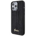 Etui Guess Sequin Script Metal na iPhone 15 Pro Max - czarne Guess