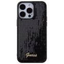 Etui Guess Sequin Script Metal na iPhone 15 Pro Max - czarne Guess