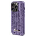 Etui Guess Sequin Script Metal na iPhone 15 Pro Max - fioletowe Guess