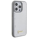 Etui Guess Sequin Script Metal na iPhone 15 Pro Max - srebrne Guess