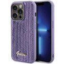 Etui Guess Sequin Script Metal na iPhone 15 Pro - fioletowe Guess