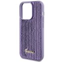 Etui Guess Sequin Script Metal na iPhone 15 Pro - fioletowe Guess