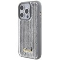 Etui Guess Sequin Script Metal na iPhone 15 Pro - srebrne Guess