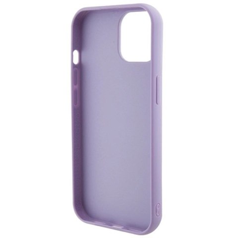 Etui Guess Sequin Script Metal na iPhone 15 - fioletowe Guess