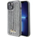 Etui Guess Sequin Script Metal na iPhone 15 - srebrne Guess