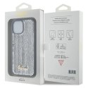 Etui Guess Sequin Script Metal na iPhone 15 - srebrne Guess