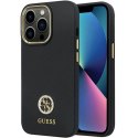 Etui Guess Silicone Logo Strass 4G na iPhone 13 Pro / iPhone 13 - czarne Guess