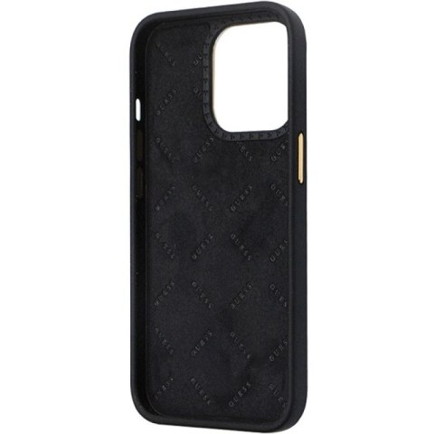 Etui Guess Silicone Logo Strass 4G na iPhone 13 Pro / iPhone 13 - czarne Guess
