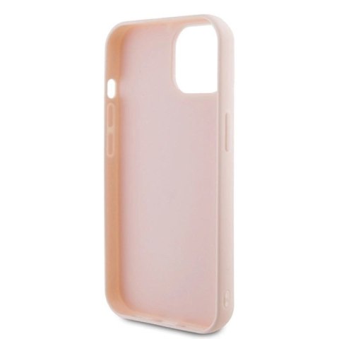 Etui Karl Lagerfeld 3D Rubber Glitter Logo na iPhone 15 Plus - różowe Karl Lagerfeld