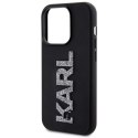 Etui Karl Lagerfeld 3D Rubber Glitter Logo na iPhone 15 Pro - czarne Karl Lagerfeld
