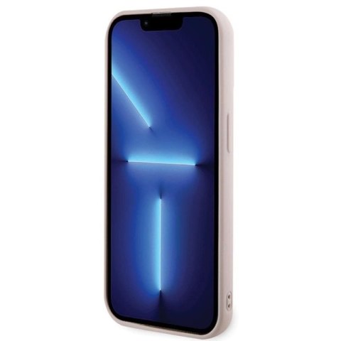 Etui Karl Lagerfeld 3D Rubber Glitter Logo na iPhone 15 Pro - różowe Karl Lagerfeld