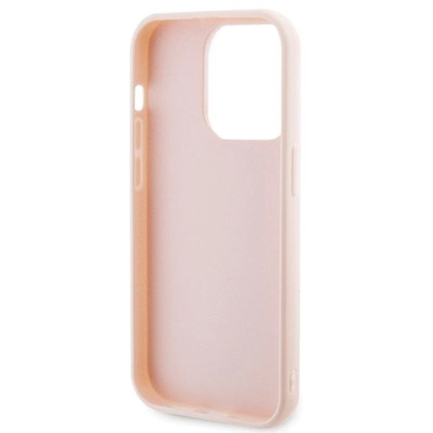 Etui Karl Lagerfeld 3D Rubber Glitter Logo na iPhone 15 Pro - różowe Karl Lagerfeld