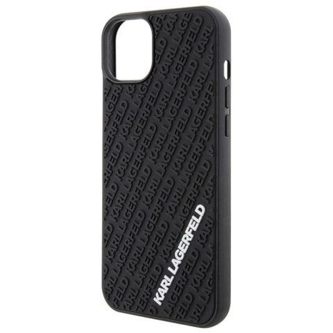 Etui Karl Lagerfeld 3D Rubber Multi Logo na iPhone 15 Plus - czarne Karl Lagerfeld