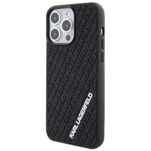 Etui Karl Lagerfeld 3D Rubber Multi Logo na iPhone 15 Pro Max - czarne Karl Lagerfeld