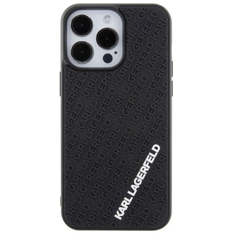 Etui Karl Lagerfeld 3D Rubber Multi Logo na iPhone 15 Pro Max - czarne Karl Lagerfeld
