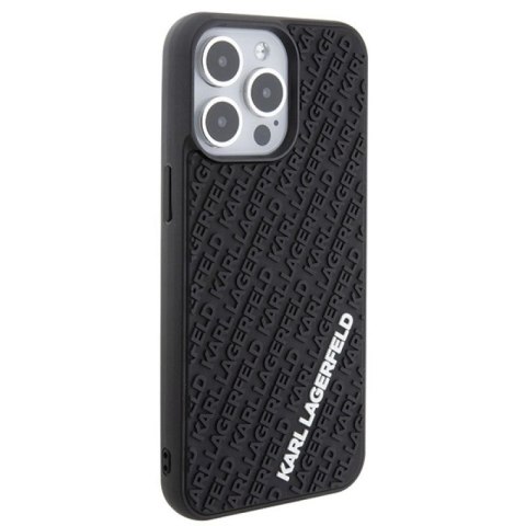 Etui Karl Lagerfeld 3D Rubber Multi Logo na iPhone 15 Pro Max - czarne Karl Lagerfeld