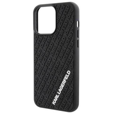 Etui Karl Lagerfeld 3D Rubber Multi Logo na iPhone 15 Pro Max - czarne Karl Lagerfeld