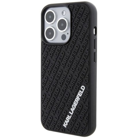 Etui Karl Lagerfeld 3D Rubber Multi Logo na iPhone 15 Pro - czarne Karl Lagerfeld