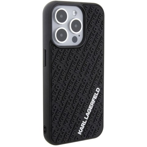 Etui Karl Lagerfeld 3D Rubber Multi Logo na iPhone 15 Pro - czarne Karl Lagerfeld