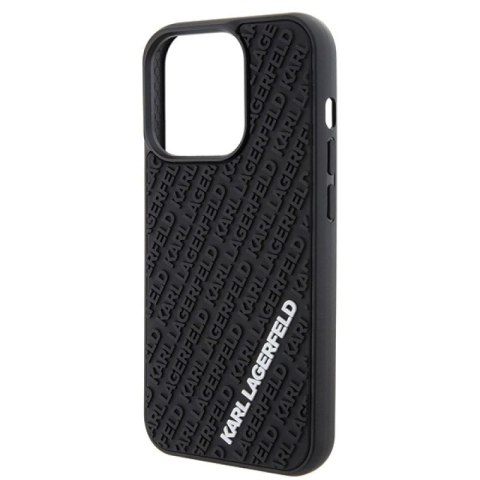 Etui Karl Lagerfeld 3D Rubber Multi Logo na iPhone 15 Pro - czarne Karl Lagerfeld