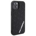 Etui Karl Lagerfeld 3D Rubber Multi Logo na iPhone 15 - czarne Karl Lagerfeld