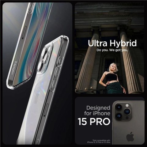 Etui Spigen Crystal Hybrid na iPhone 15 Pro - przezroczyste Spigen