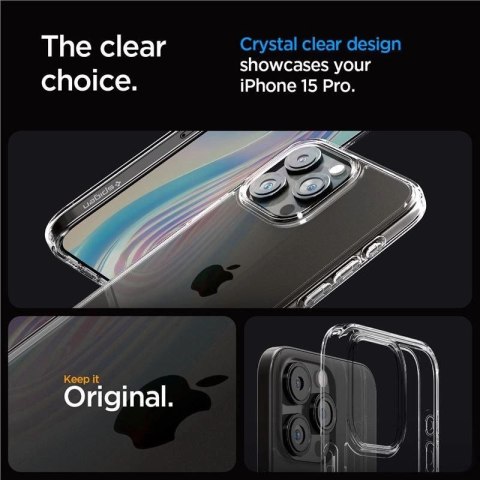 Etui Spigen Crystal Hybrid na iPhone 15 Pro - przezroczyste Spigen
