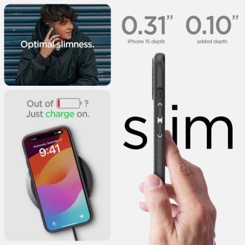 Etui Spigen Mag Armor MagSafe na iPhone 15 - czarny mat Spigen