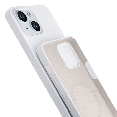 Etui 3mk Hardy Silicone MagCase na iPhone 15 - biało-srebrne 3mk Protection