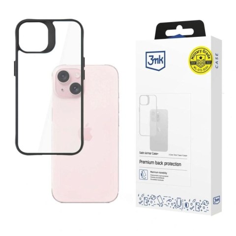 Etui 3mk Satin Armor Case+ na iPhone 15 Plus - przezroczyste 3mk Protection