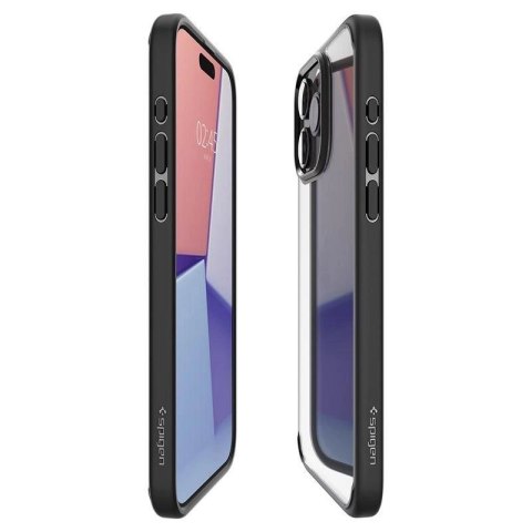 Etui Spigen Crystal Hybrid na iPhone 15 Pro - czarne Spigen