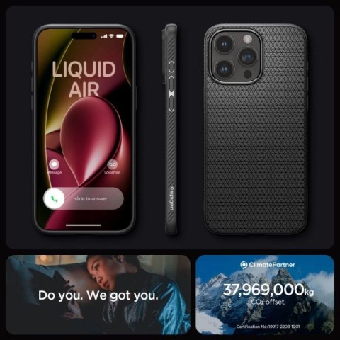 Etui Spigen Liquid Air na iPhone 15 Pro - czarny mat Spigen