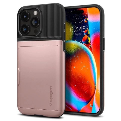 Etui Spigen Slim Armor CS na iPhone 15 Pro Max - różowe Spigen