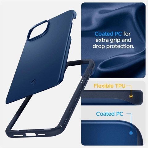Etui Spigen Thin Fit na iPhone 15 Plus - niebieskie Spigen