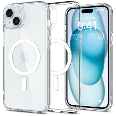 Etui Spigen Ultra Hybrid Mag z MagSafe na iPhone 15 Plus - białe Spigen