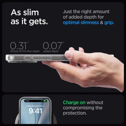 Etui Spigen Ultra Hybrid Mag z MagSafe na iPhone 15 Pro Max - białe Spigen