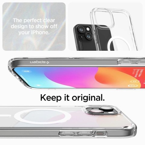 Etui Spigen Ultra Hybrid Mag z MagSafe na iPhone 15 - białe Spigen