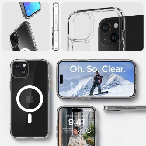 Etui Spigen Ultra Hybrid Mag z MagSafe na iPhone 15 - białe Spigen